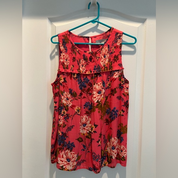 LOFT Tops - LOFT (Ann Taylor) pink Sleeveless Top - Size Medium